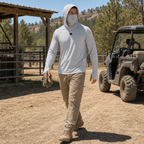 Lichtgewicht Sneldrogend UPF 50+ UV-Shirt met Capuchon en Ingebouwde Nekwarmer/Gezichtsmasker