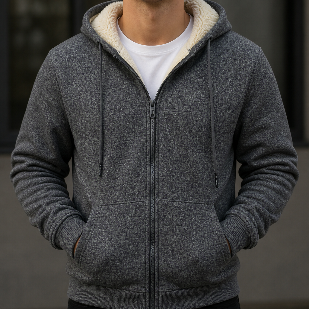 ThermoShield – Warme Heren Hoodie met Teddyvoering