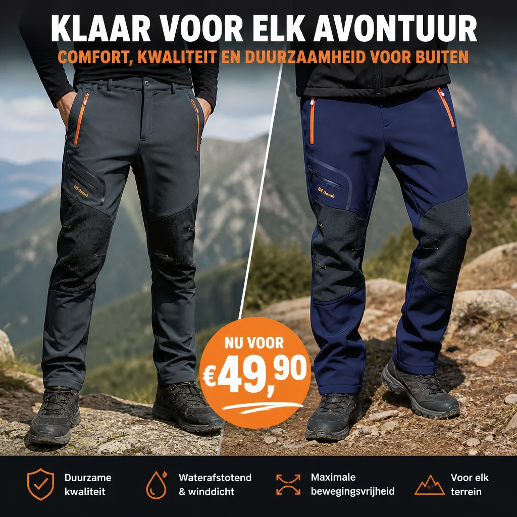 BergFlex – Thermo Outdoor Wandelbroek voor Heren