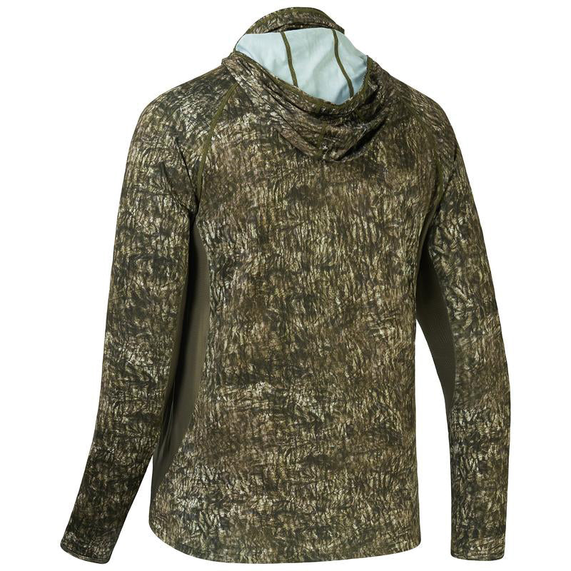 TWS UPF 50+ jachtshirt voor heren met masker – Camo vis-hoodie met lange mouwen