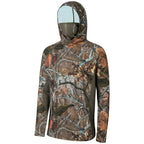 TWS UPF 50+ jachtshirt voor heren met masker – Camo vis-hoodie met lange mouwen