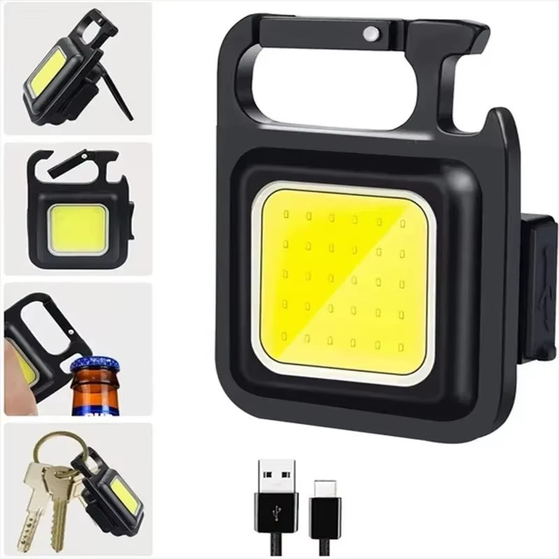 Multifunctionele COB LED Sleutelhanger Zaklamp