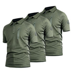 Combat Top met Korte Mouwen voor Heren – Sneldrogend Gevechtsshirt (3-pack