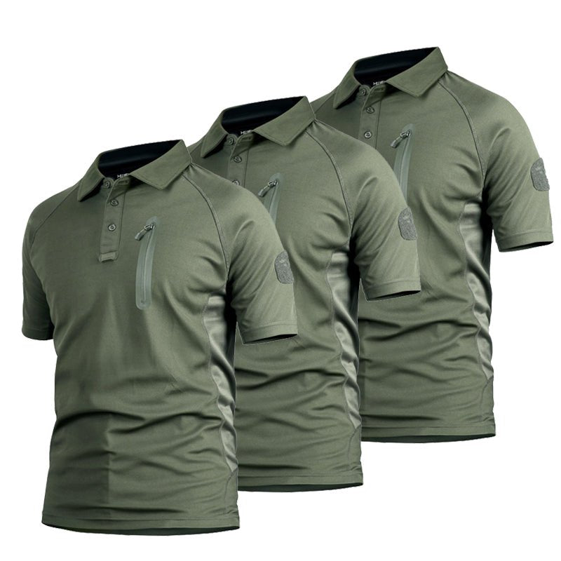 Combat Top met Korte Mouwen voor Heren – Sneldrogend Gevechtsshirt (3-pack