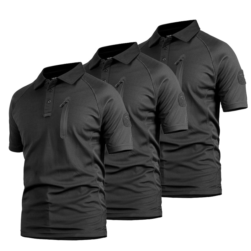 Combat Top met Korte Mouwen voor Heren – Sneldrogend Gevechtsshirt (3-pack