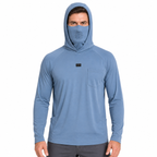 Lichtgewicht Sneldrogend UPF 50+ UV-Shirt met Capuchon en Ingebouwde Nekwarmer/Gezichtsmasker